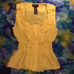 Yellow boho sexy top