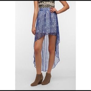 Ecote High Low Chiffon Skirt