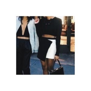 NASTY GAL OUT OF BOUNDS ASYMMETRICAL LAYERED SKIRT