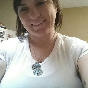 Lucky brand turquoise charm necklace