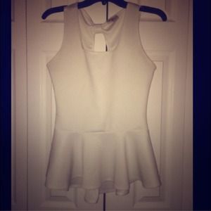 White peplum shirt!