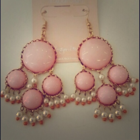 Baby pink bubble earrings - Picture 1 of 1
