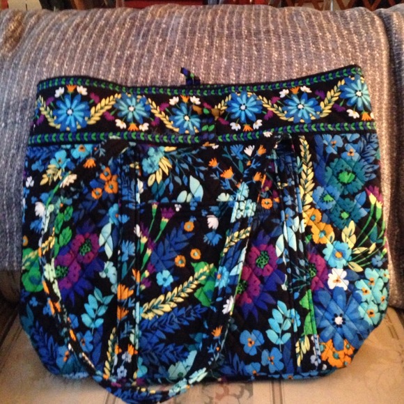 Vera Bradley set in Midnight Blues XL Vera tote - Picture 4 of 4