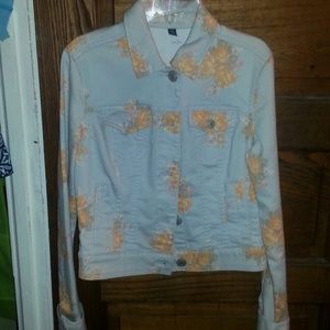 Floral jean jacket