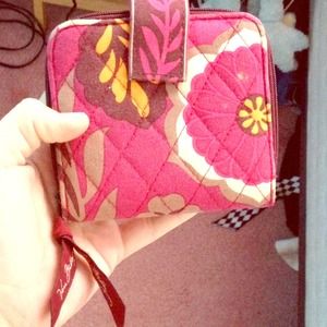 Vera Bradley compact zip-around wallet
