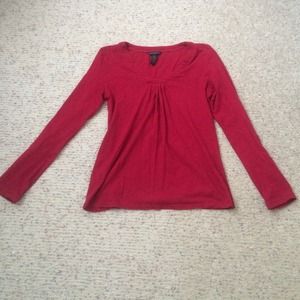 Banana Republic Long Sleeved Red Shirt