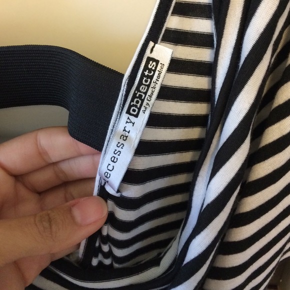 Necessary Objects Black White Striped Top - Picture 2 of 4