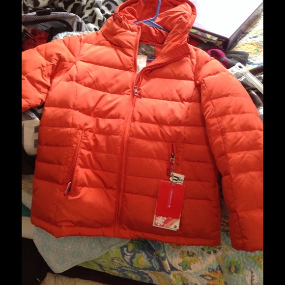 Orange bubble jacket