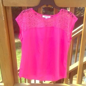 Lace hot pink top