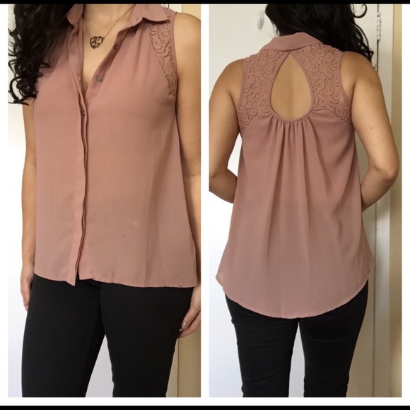 Forever 21 Drapey Lace-back Top