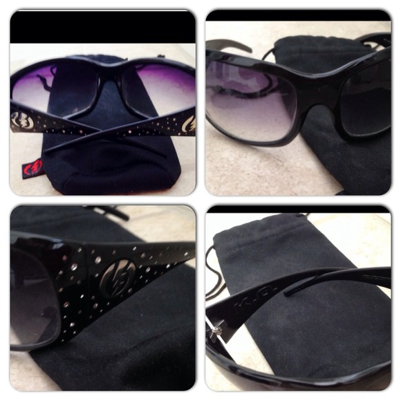 Electric knock out glasses with rhinestones
