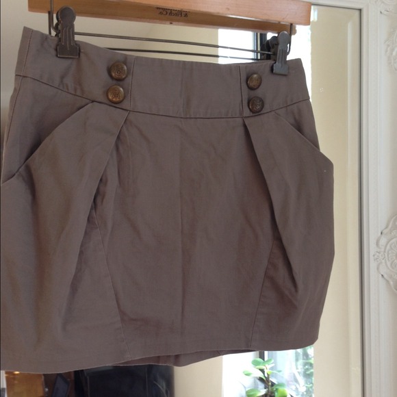 Topshop Taupe Miniskirt