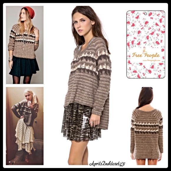 SOLD Free People Fair Isle PulloverSweater - Picture 3 of 4