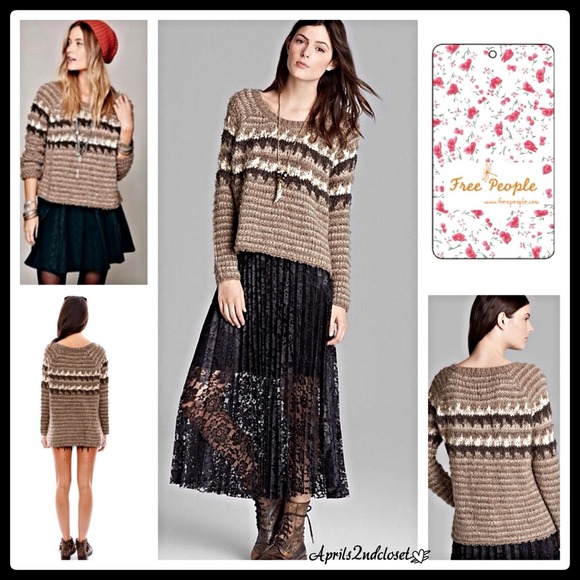 SOLD Free People Fair Isle PulloverSweater - Picture 4 of 4