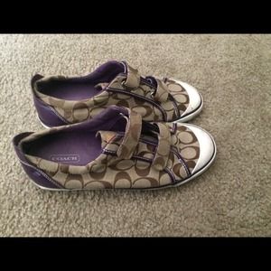 Purple coach sneakers