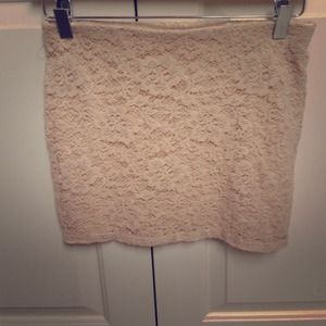 Nude lace skirt