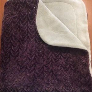 Purple and gray throw