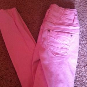 High waisted skinny jeans