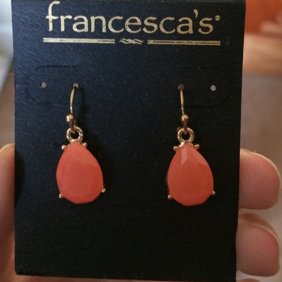 Gold and Orange earrings NWT