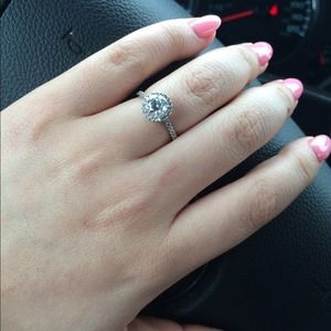 Real white gold ring.