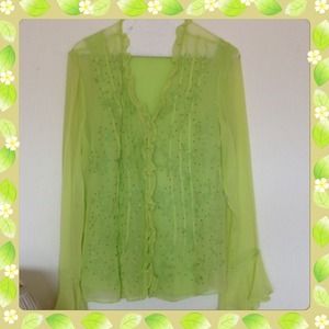 LIME GREEN TWO PIECE TOP