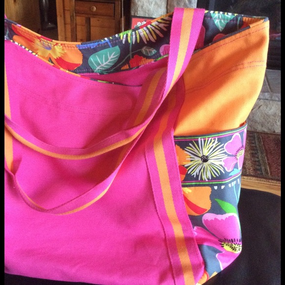 Jazzy Blooms Color Block Tote