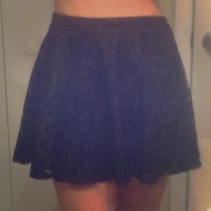 ASOS Black Lace Skater Skirt