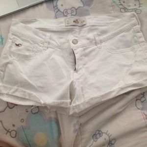 White Hollister Shorty Shorts