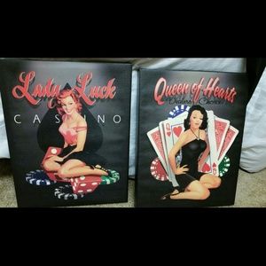 2 old style pinup canvas