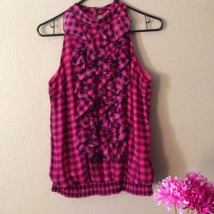 Pink and black tank