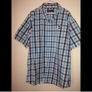 LRG men's plaid button down