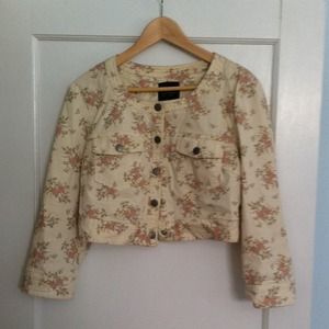 Jessica Simpson floral denim jacket never worn!
