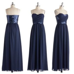 Modcloth 'receiving line' dress in navy
