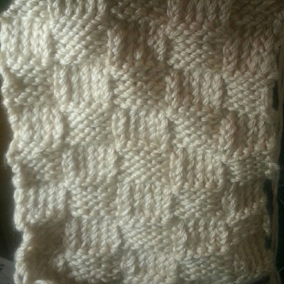 Hand knitted scarves