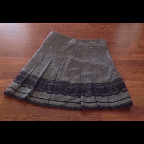Black & Gray Skirt with Lace