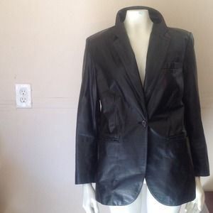 Ralph Lauren Stylish Black Leather Blazer