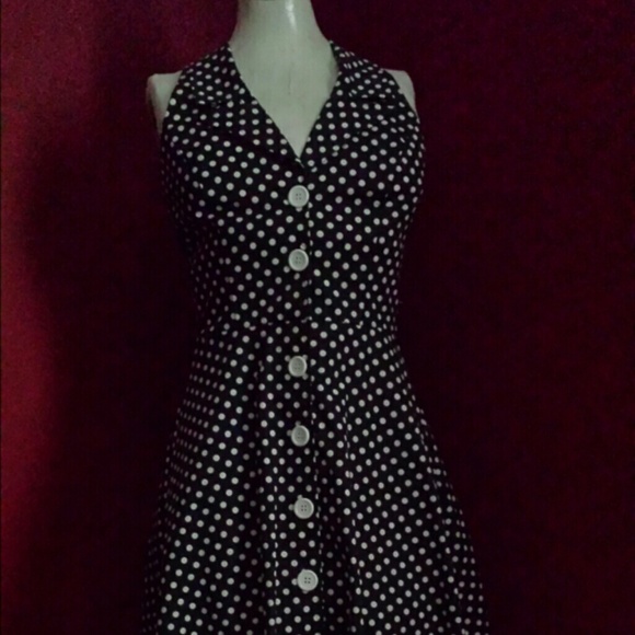 Vintage Pin Up dress, halter top  style rockabilly