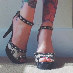 Michael by Michael Kors Snake Skin Platforms