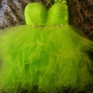 Lime green quince/prom dress