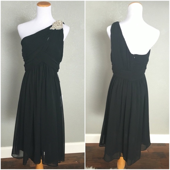 Calvin Klein Black Prom Rhinestone Accent Dress - Picture 2 of 4