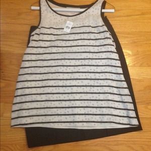 Ann Taylor Loft tank top and grey loft top