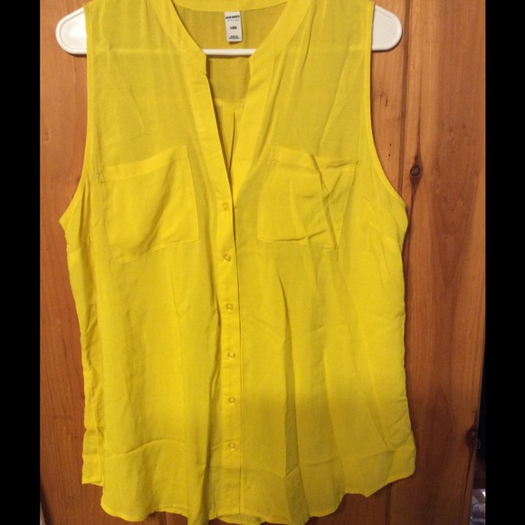Yellow Old Navy Tank Top Blouse