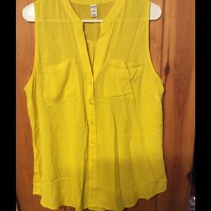 Yellow Old Navy Tank Top Blouse