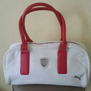 puma ferrari white handbag