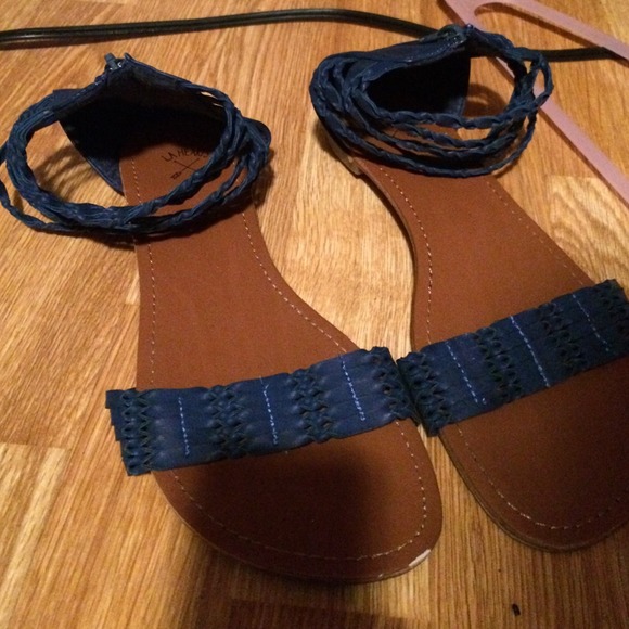 Blue sandals!