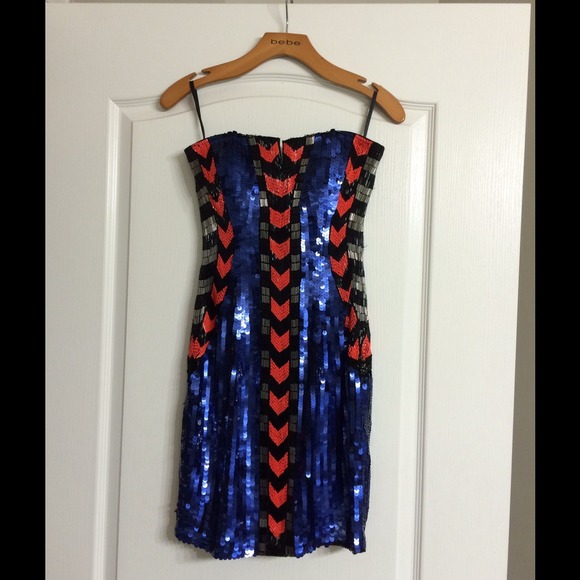 New Years dress!!!!! Bebe chevron sequin dress