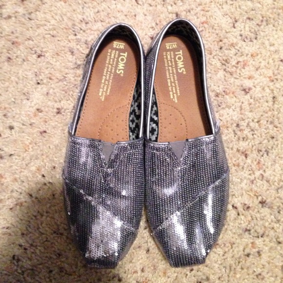 Grey sequin Toms