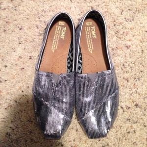 Grey sequin Toms