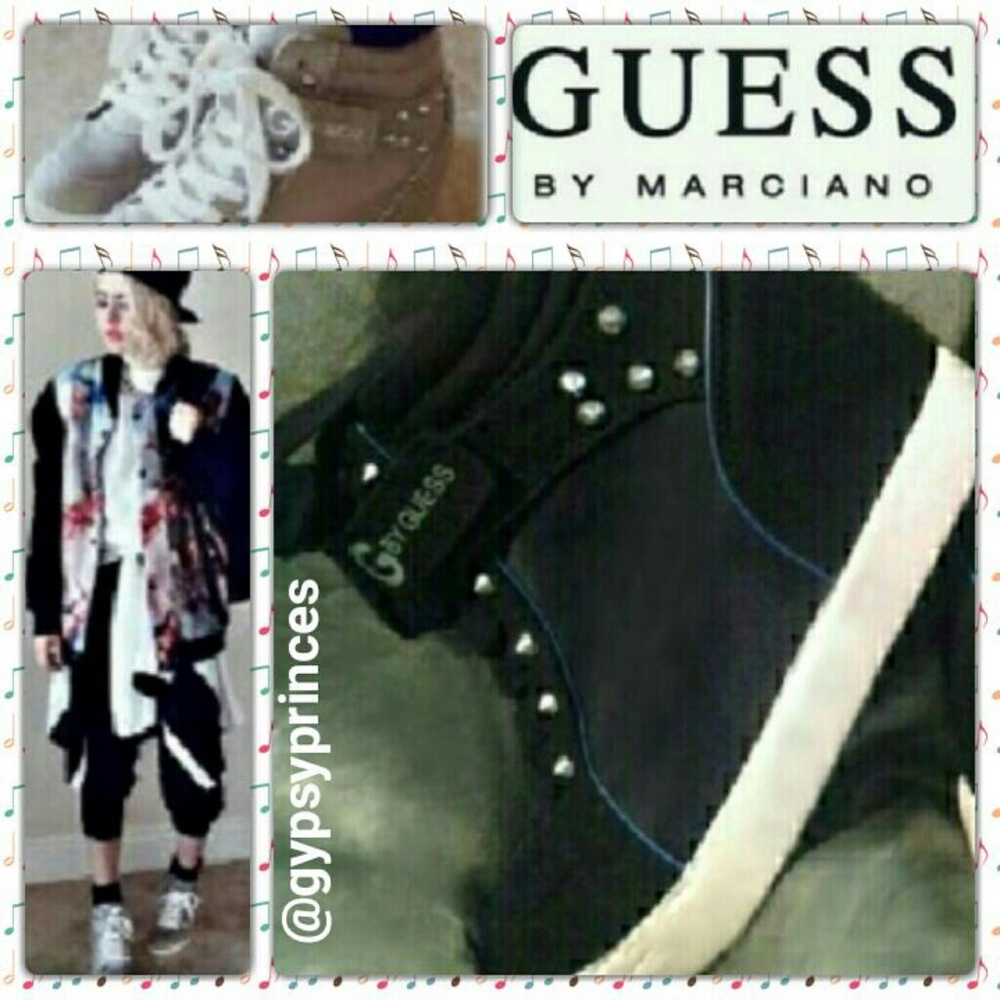 GUESS "POPSTAR" STUD WEDGE New In Box!