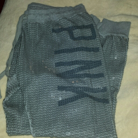 Victoria Secret PINK sequined sweat pants